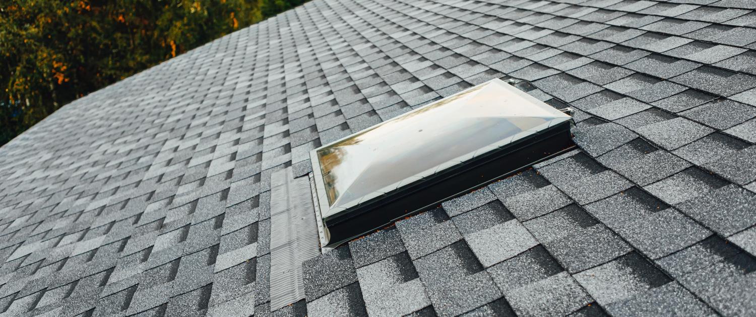 shingle roof and skylight