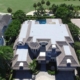 luxury home palm beach florida tile roof and flat toof