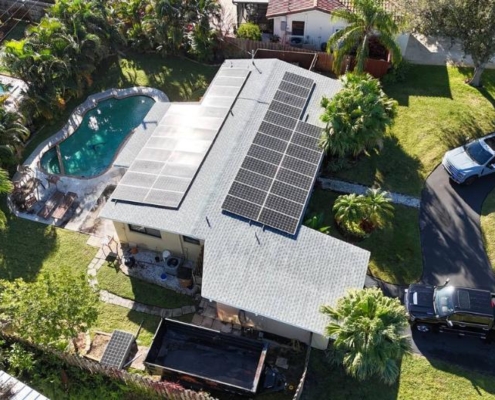 deerfield beach gaf shingle roof and solar panel system